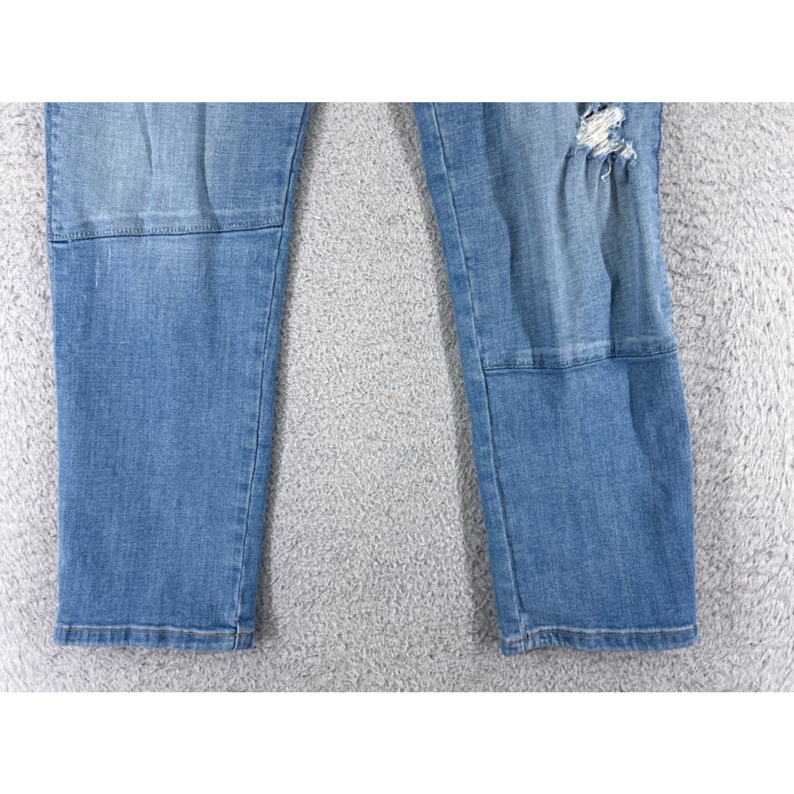 Tommy Hilfiger Tommy Hilfiger Women's Jeans 4 Blue Denim Mid Rise Straight Asymmetric Distressed 5-Pocket Size 27" / US 4 / IT 40 - 2 Thumbnail