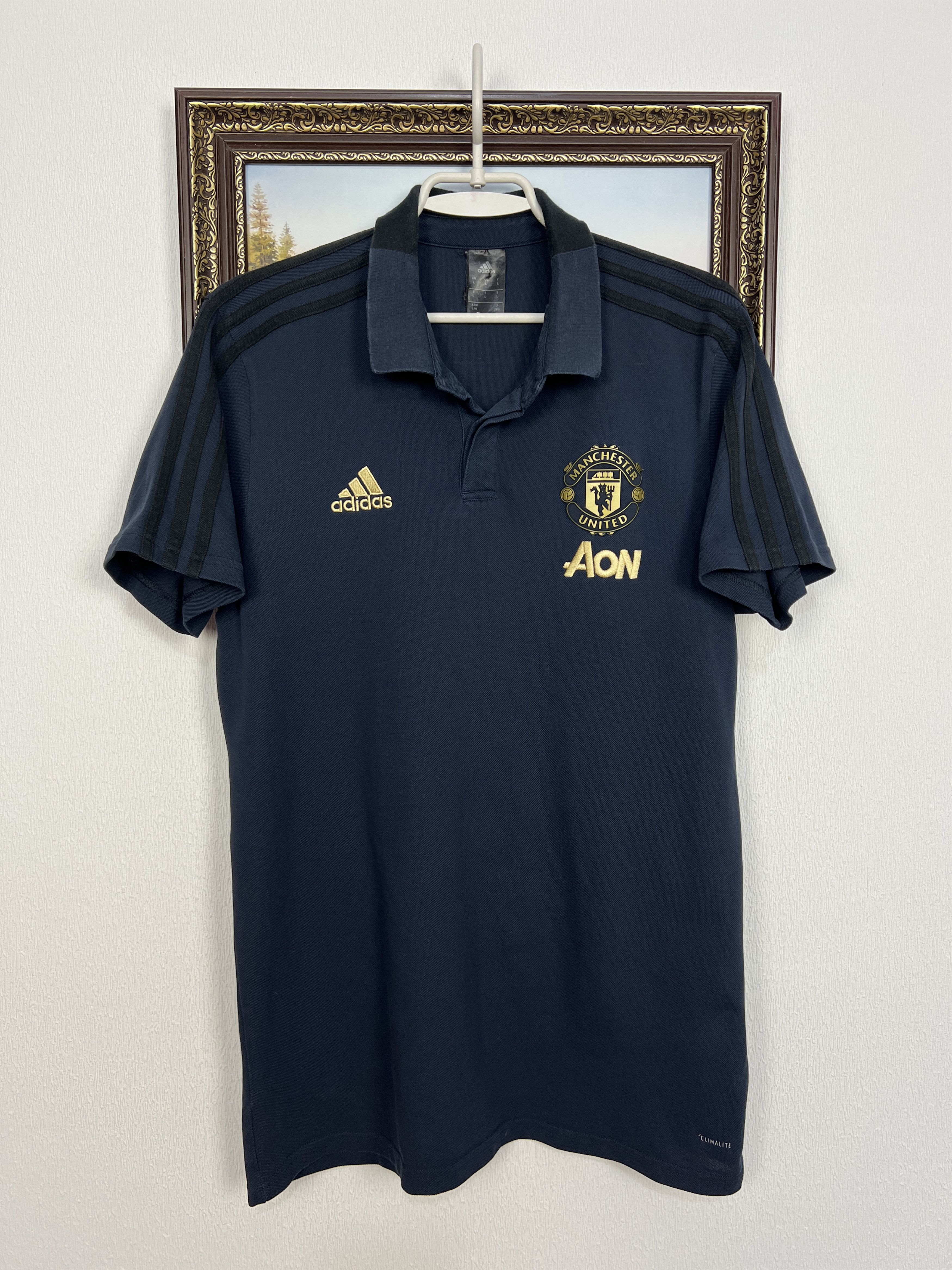 Adidas AON Manchester United Football Polo Shirt Soccer Jersey Size US L / EU 52-54 / 3 - 1 Thumbnail