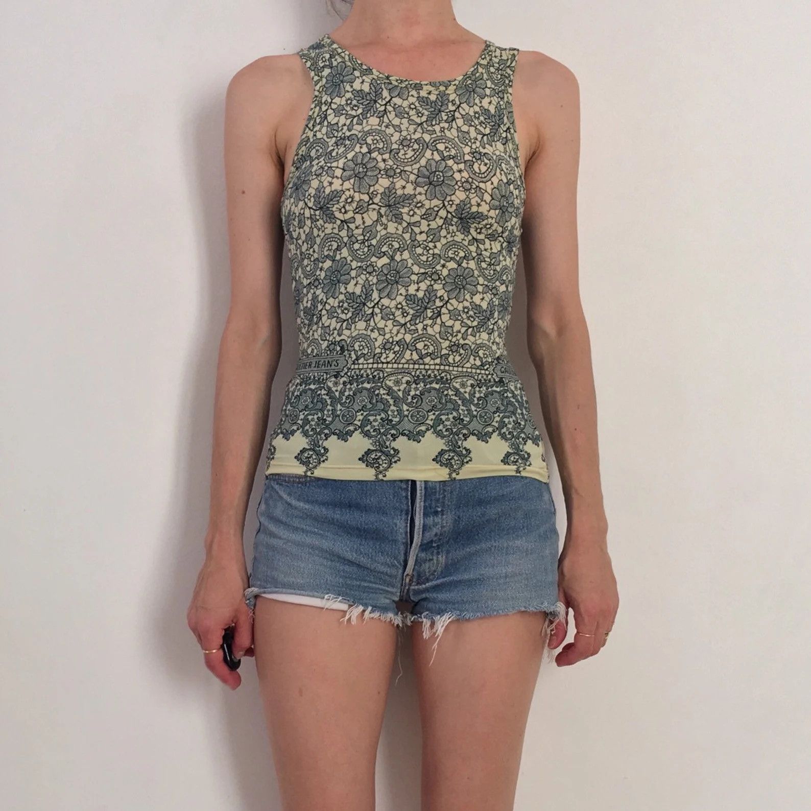 Jean Paul Gaultier Jean Paul Gaultier Sleeveless Tank Top Print Shirt 90s Size XS / US 0-2 / IT 36-38 - 4 Thumbnail