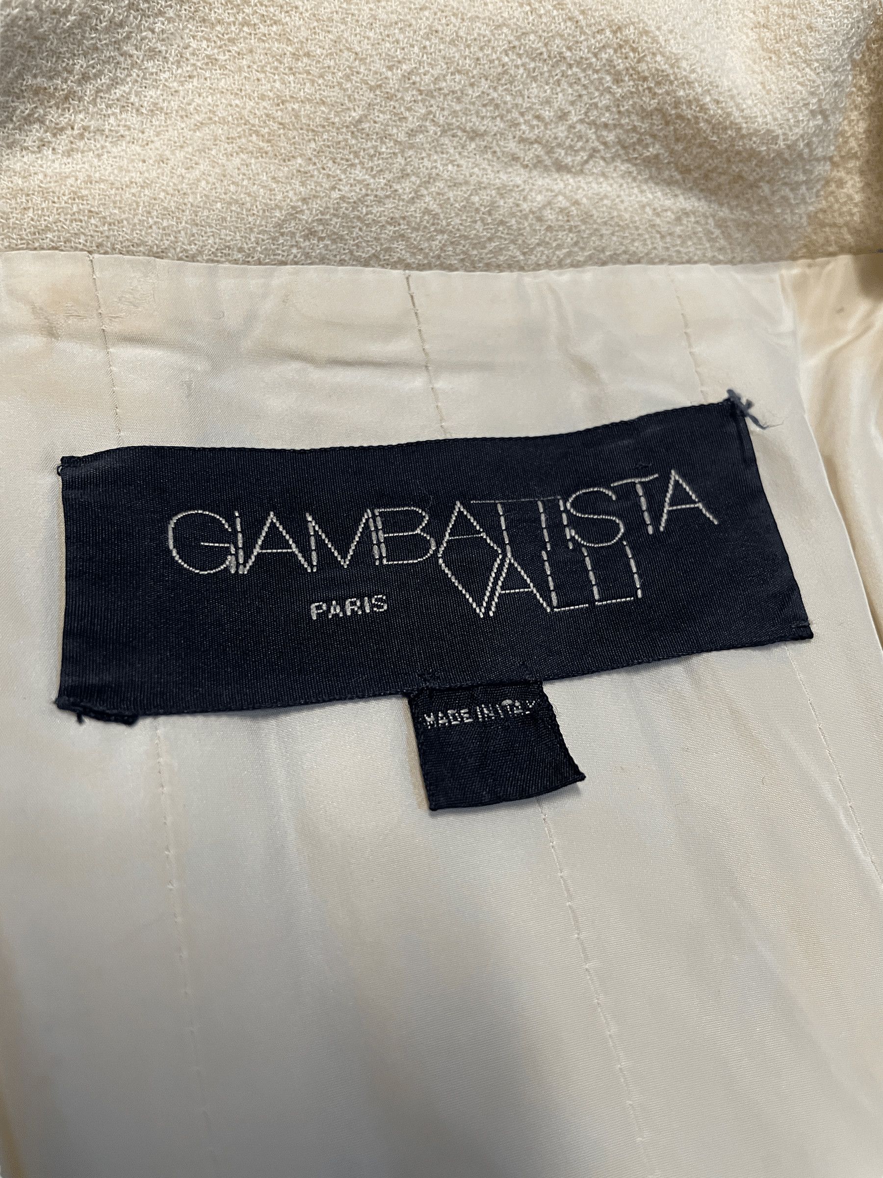 Giambattista Valli Giambattista Valli Vintage Fitted Cream Wool Dress Coat Made In Italy Size M Size M / US 6-8 / IT 42-44 - 5 Thumbnail