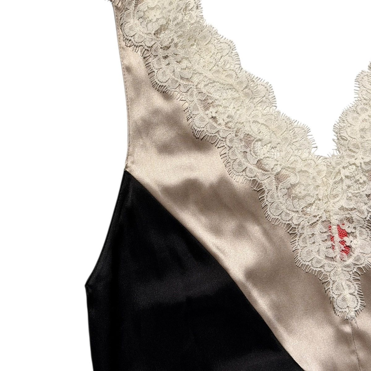 Commission $1,091 satin lace paneled blouse Size S / US 4 / IT 40 - 2 Thumbnail