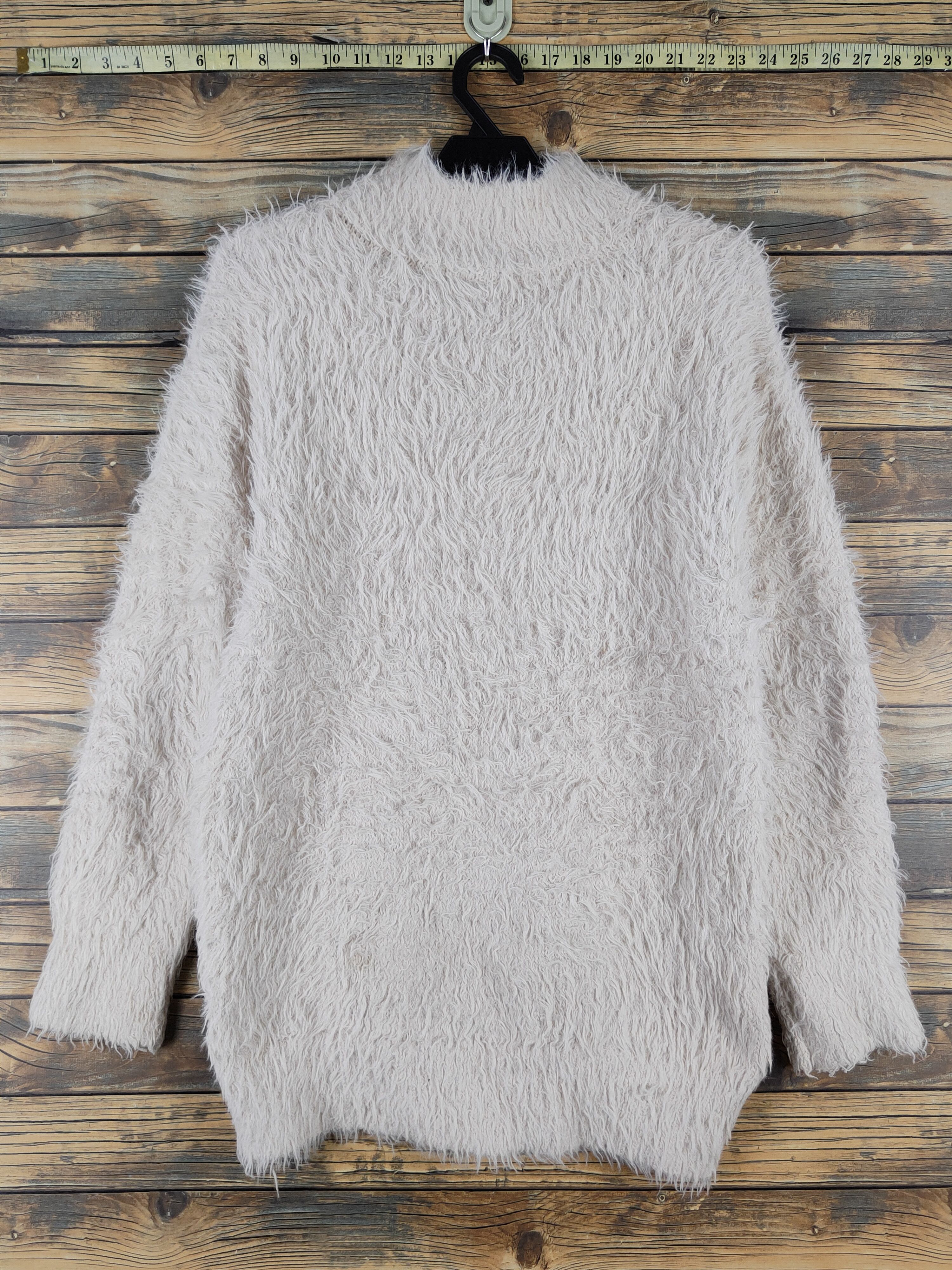 GU × Vintage GU Beige Shag Shaggy Fur Mohair Knitwear #W1945 Size M / US 6-8 / IT 42-44 - 7 Thumbnail