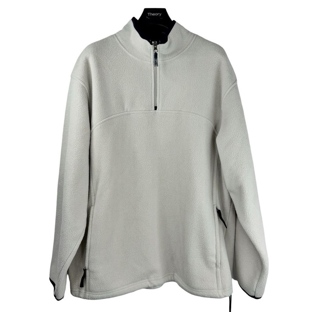 John Ashford JOHN ASHFORD Men's Bone Colored 1/4 Zip Fleece Pullover L Size US L / EU 52-54 / 3 - 1 Thumbnail