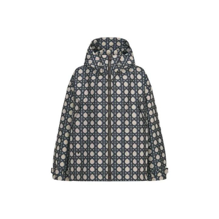 Dior Dior SS24 Navy Blue Embroidered Waterproof Jacket 0079-2507 Size XS / US 0-2 / IT 36-38 - 1 Thumbnail
