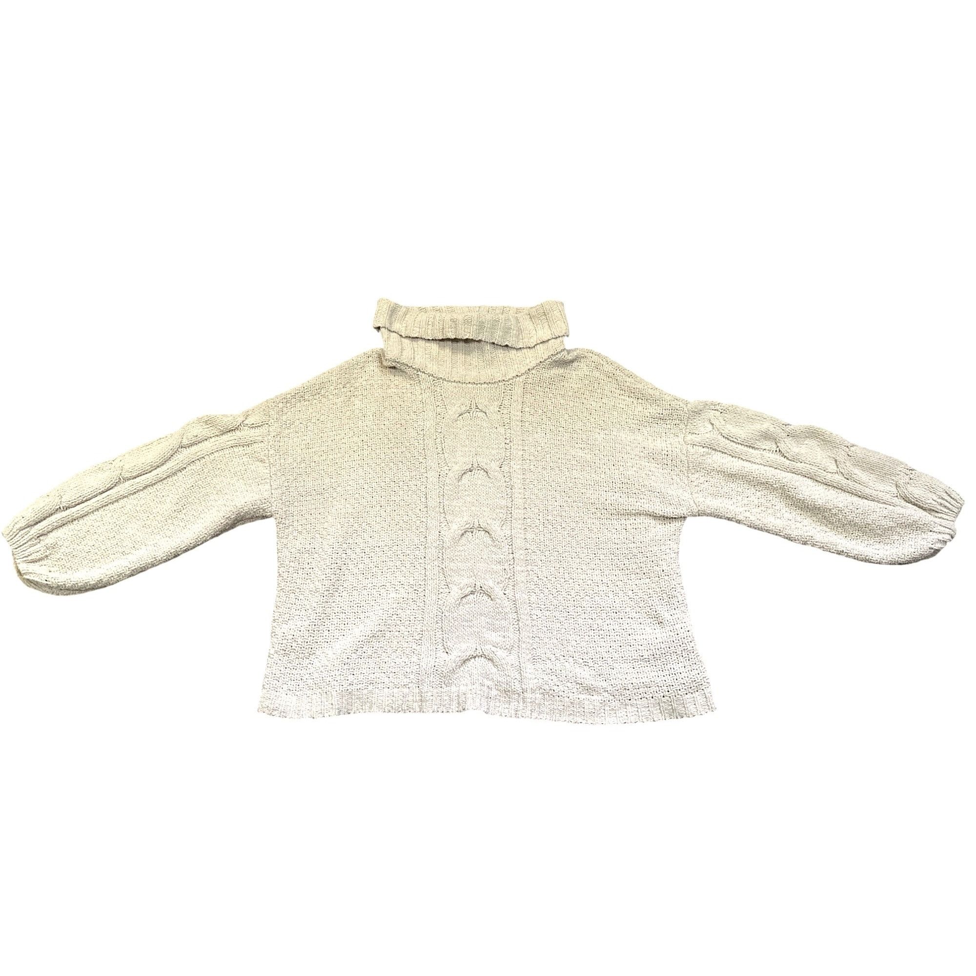 Seven 7 Seven7 Cable Knit Beige Cowl Neck Sweater Cozy Premium Quali Size XXL / US 16-18 / IT 52-54 - 5 Thumbnail