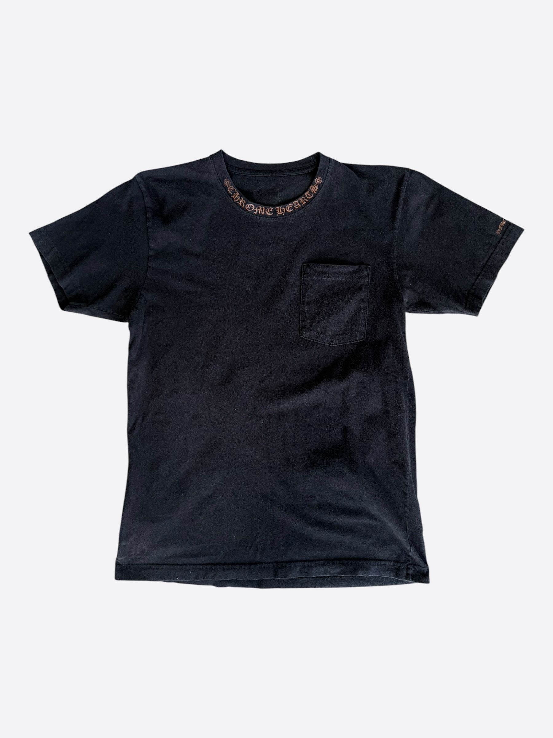 Chrome Hearts Chrome Hearts Black & Brown Neck Logo T-Shirt Size US M / EU 48-50 / 2 - 1 Thumbnail