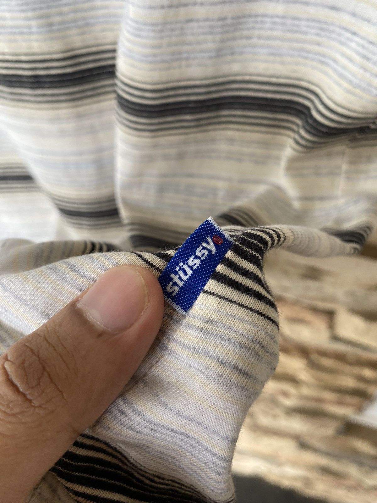 Stussy Vintage Stussy Stripe Tshirt Size US L / EU 52-54 / 3 - 10 Thumbnail