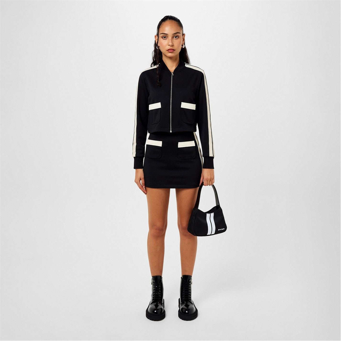 Palm Angels o1g2r1mq0325 Size: OS / Venice Track Hobo Bag Black & White Size ONE SIZE - 5 Thumbnail