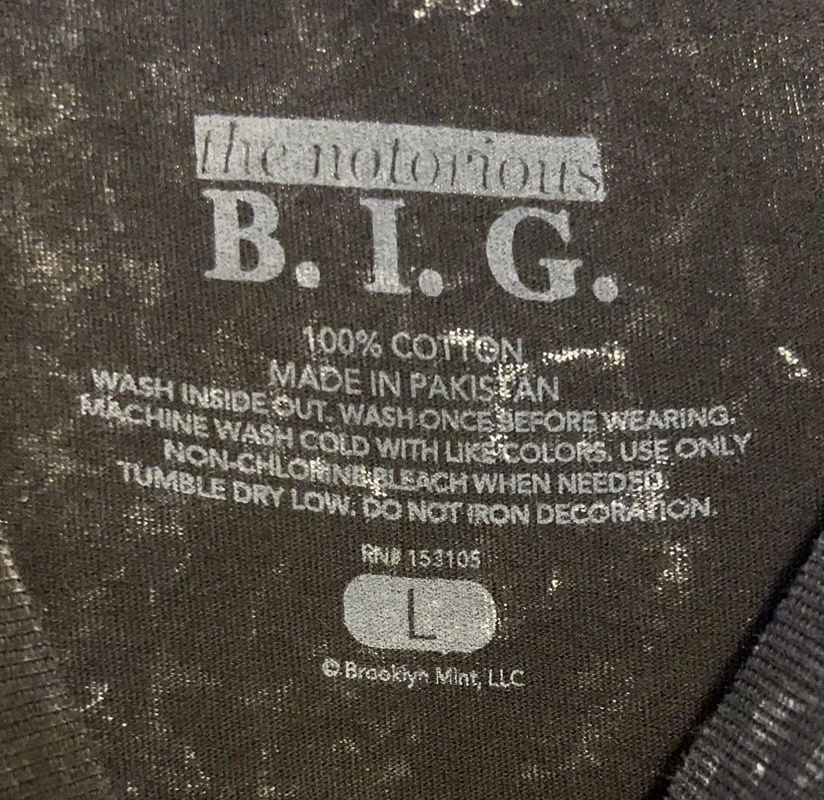 Rap Tees Authentic The Notorious B.I.G. Biggie Tee Rare black large Size US L / EU 52-54 / 3 - 2 Thumbnail