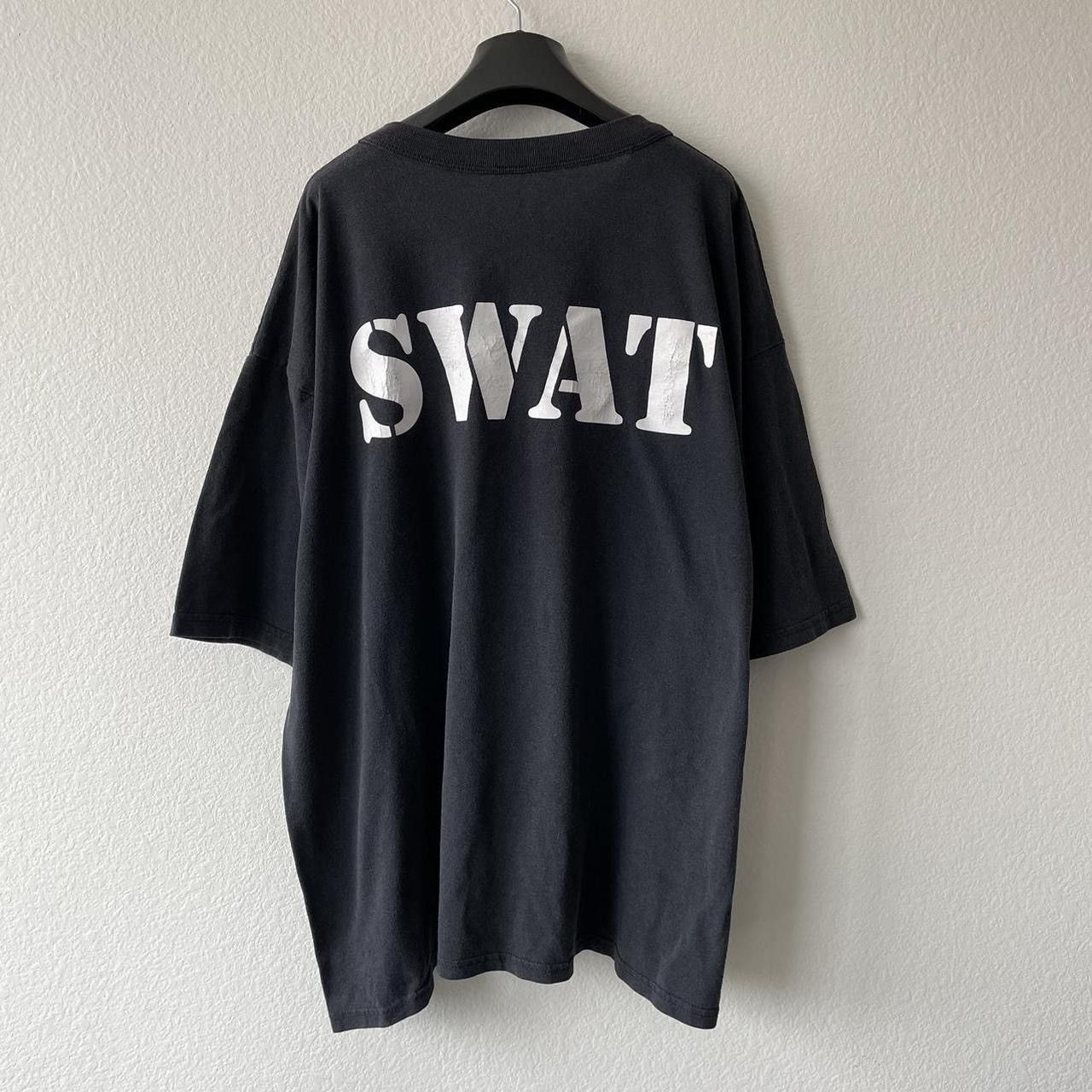 Vintage Vintage 90s SWAT Sun Faded T-Shirt Size US XL / EU 56 / 4 - 4 Thumbnail