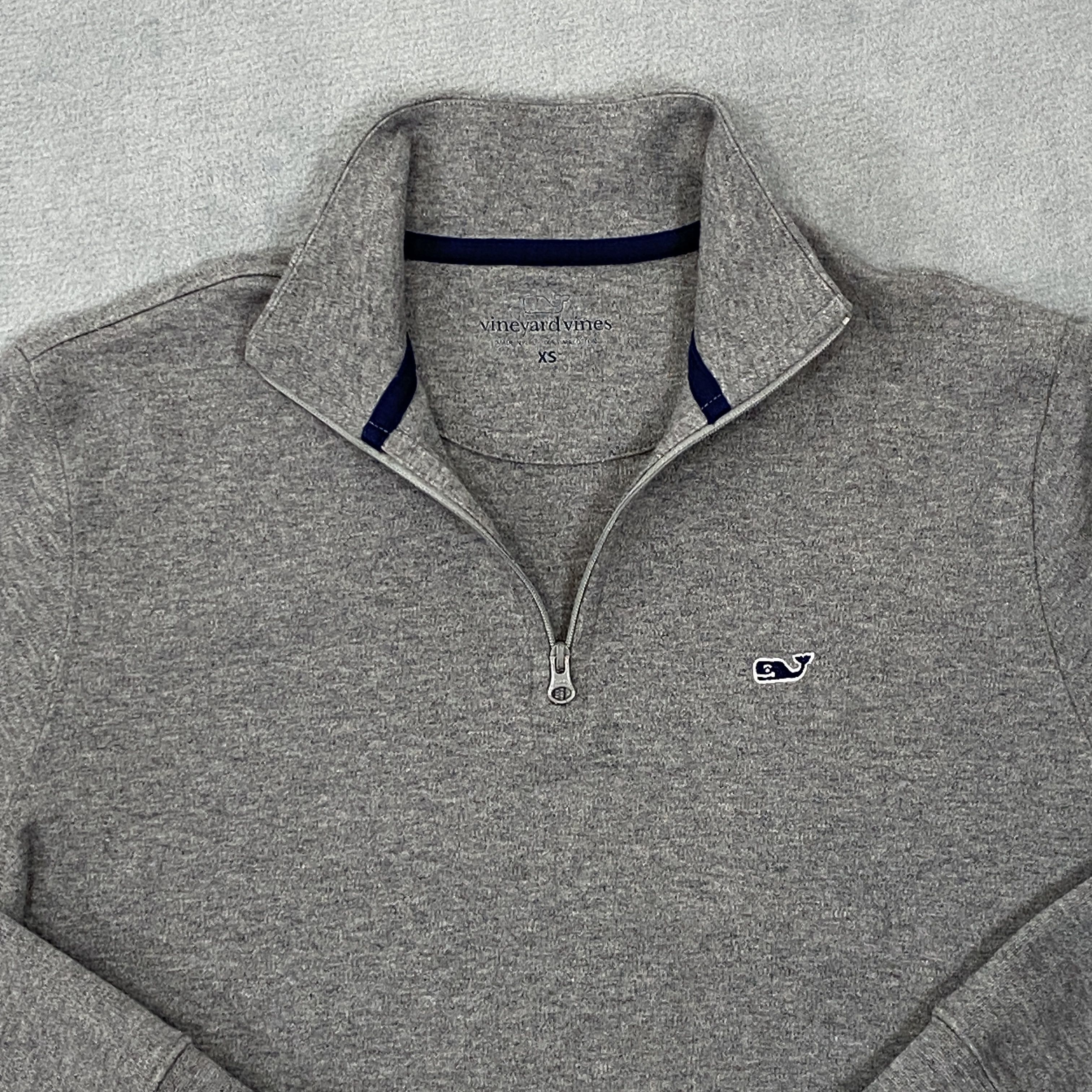 Vineyard Vines Men XS 1/4 Zip 100% Pima Cotton Whale Logo Long Sleeve Size US XS / EU 42 / 0 - 4 Thumbnail