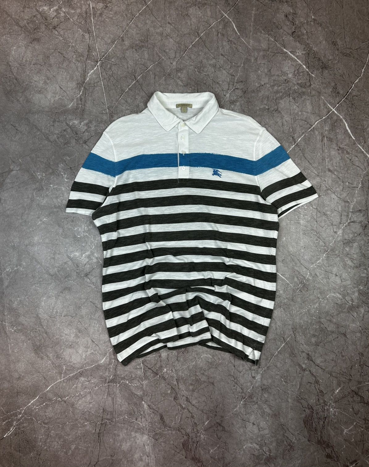Burberry Burberry Striped Polo Shirt Size US XL / EU 56 / 4 - 1 Thumbnail