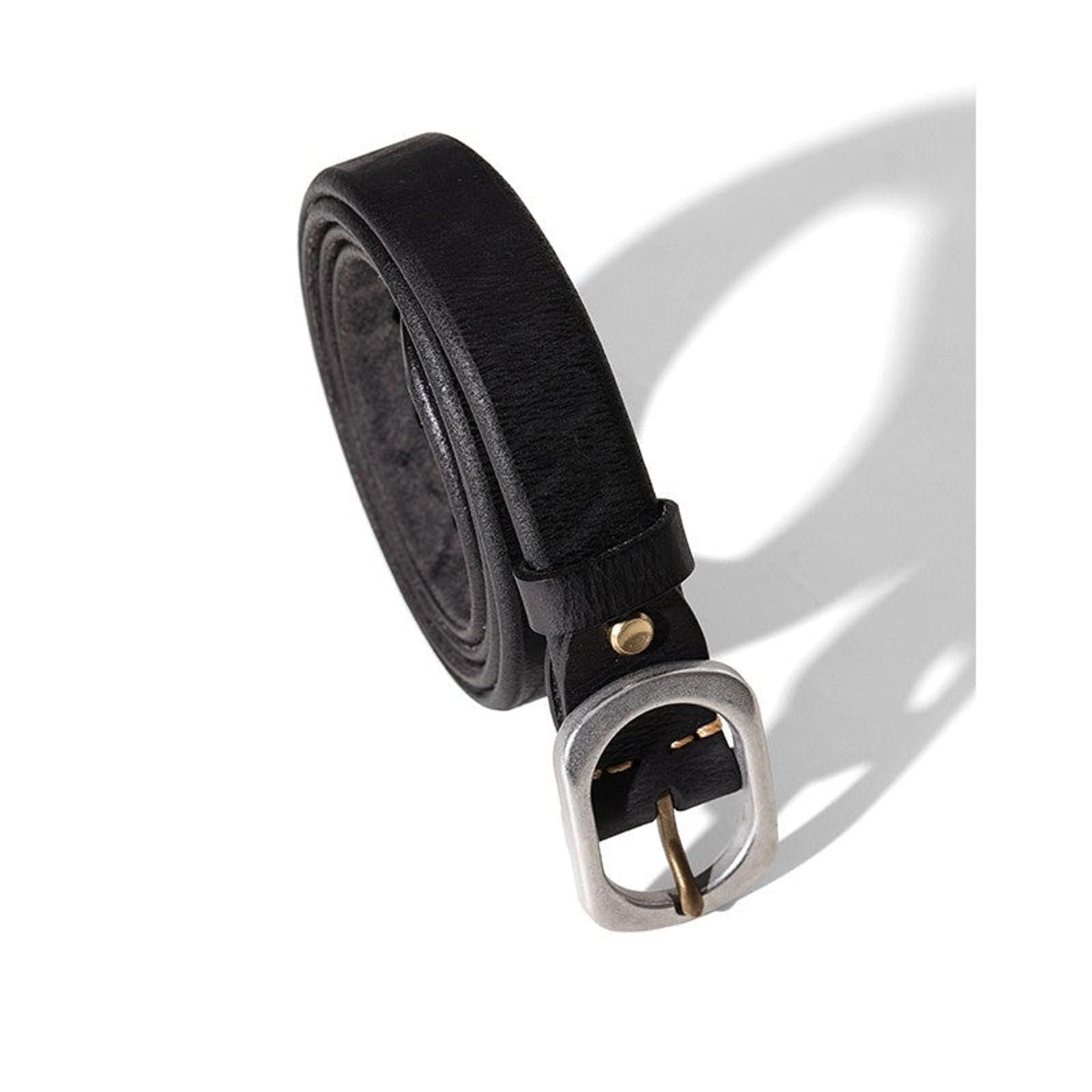 Leather Washed Italian Leather Belt – Handmade, Copper Buckle Size ONE SIZE - 8 Thumbnail