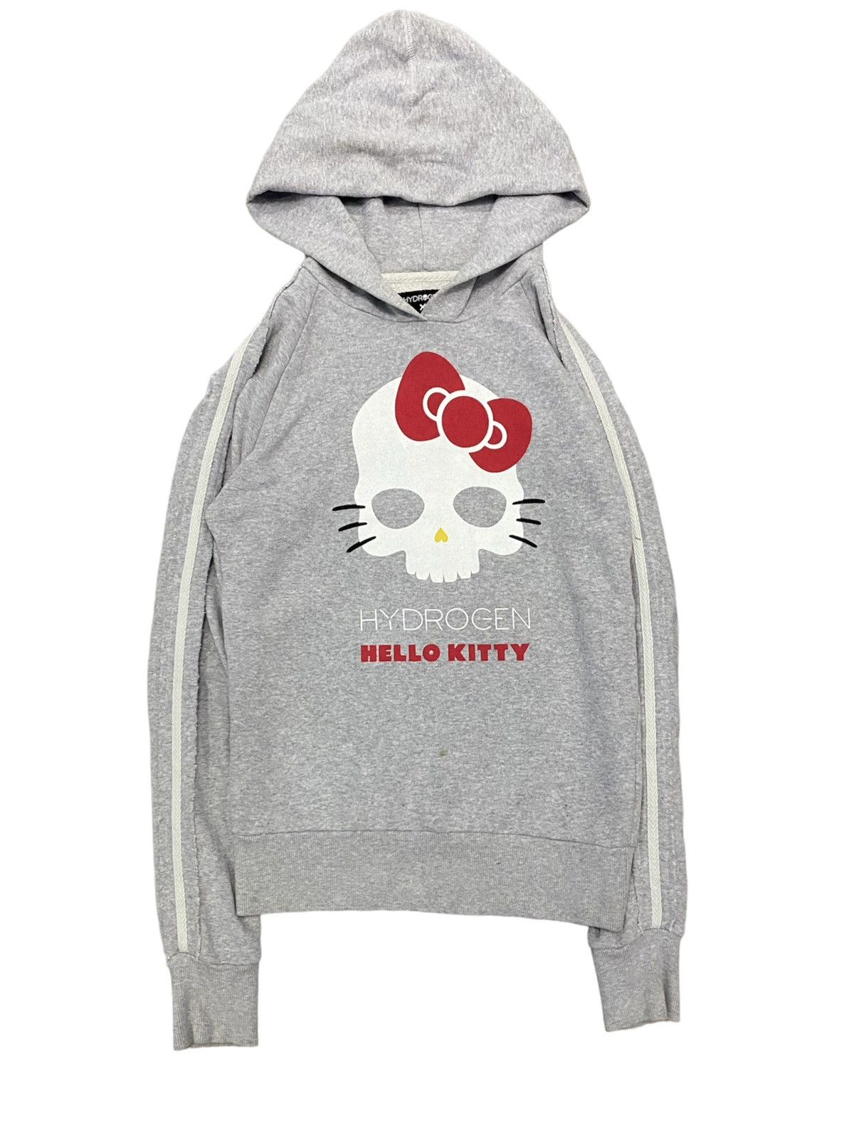 image of Anima x Hydrogen Italy Hydrogen X Sanrio Japan X Hello Kitty Skull Hoodie in Grey, Women's (Size Me