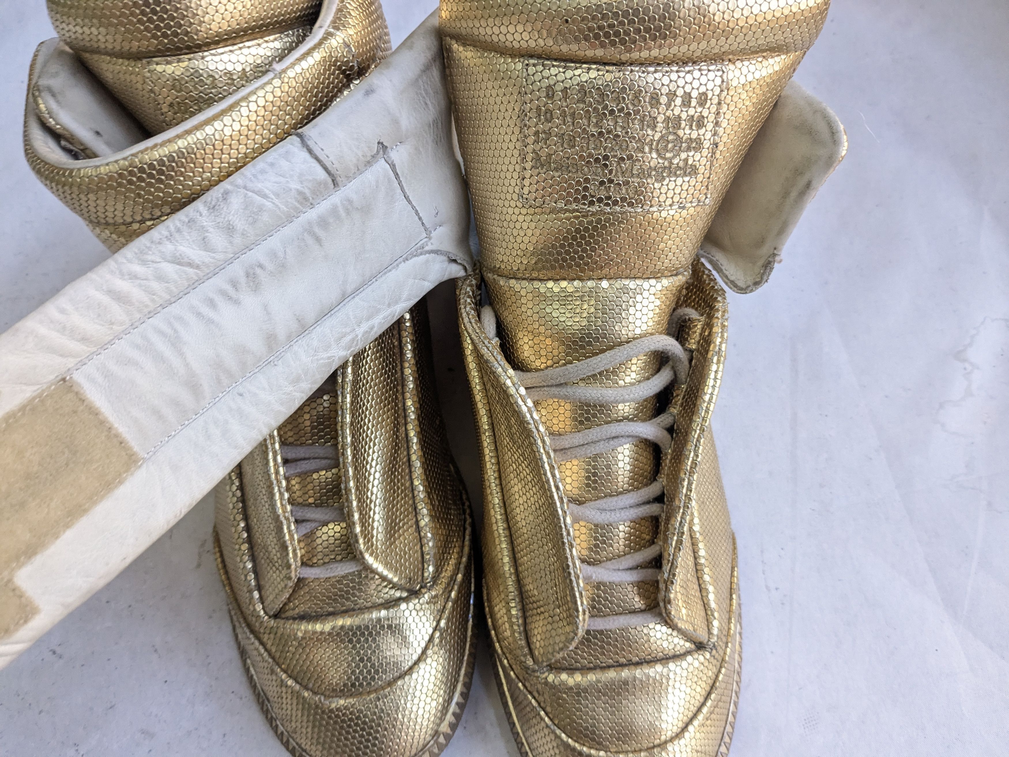 Maison Margiela Maison Margiela Future Gold 8 41 Leather High Tops Size US 8.5 / EU 41-42 - 4 Thumbnail