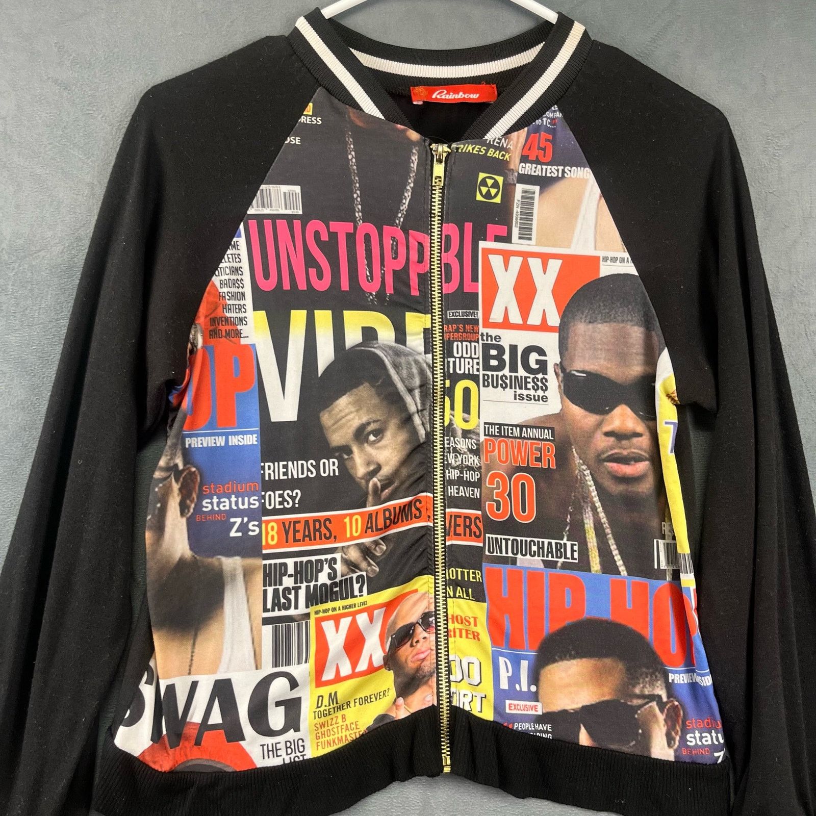 Rainbow Rainbow Hip Hop Zip Up Sweatshirt Thin Style Street Wear Size M / US 6-8 / IT 42-44 - 5 Thumbnail