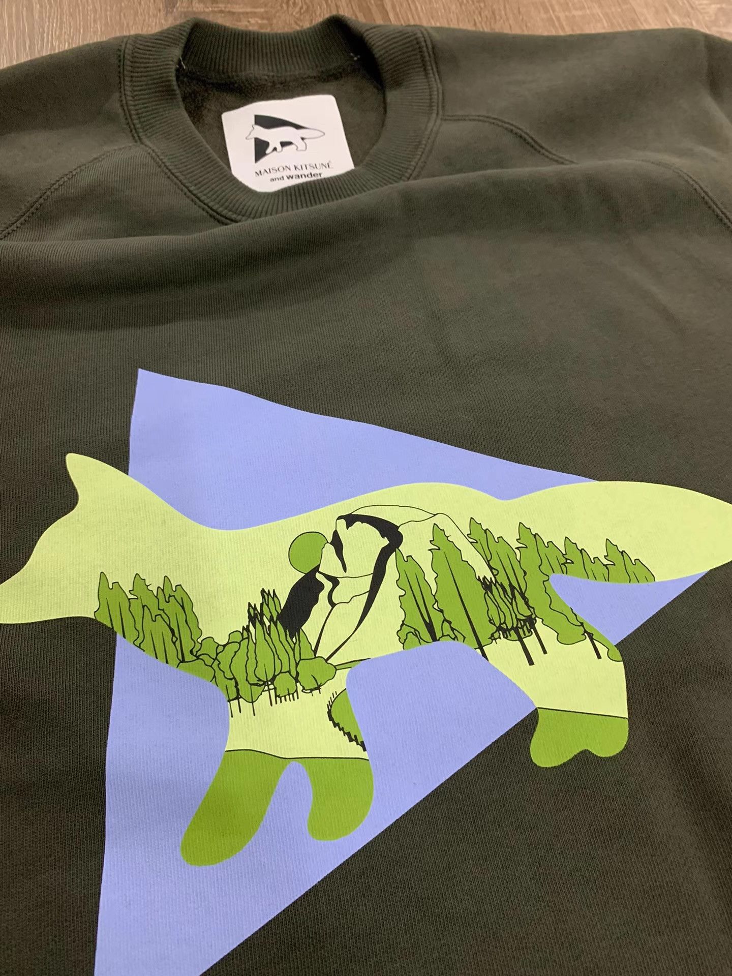 And Wander MAISON KITSUNÉ × and wander Cotton Sweatshirt Ｑ22 Size US M / EU 48-50 / 2 - 8 Thumbnail
