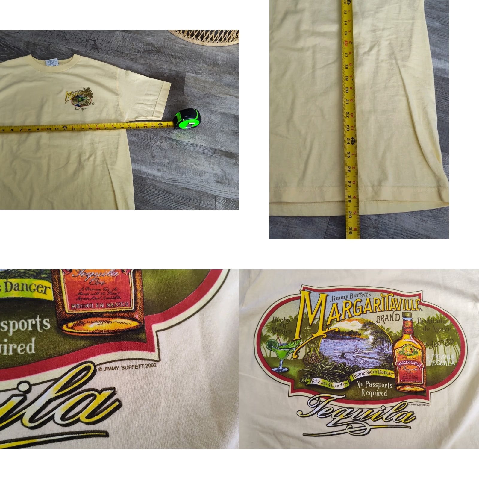 Vintage Vintage Jimmy Buffett Margaritaville 2002 Las Vegas Graphic T-Shirt Men M Yellow Beach Music Summer Size US M / EU 48-50 / 2 - 8 Thumbnail