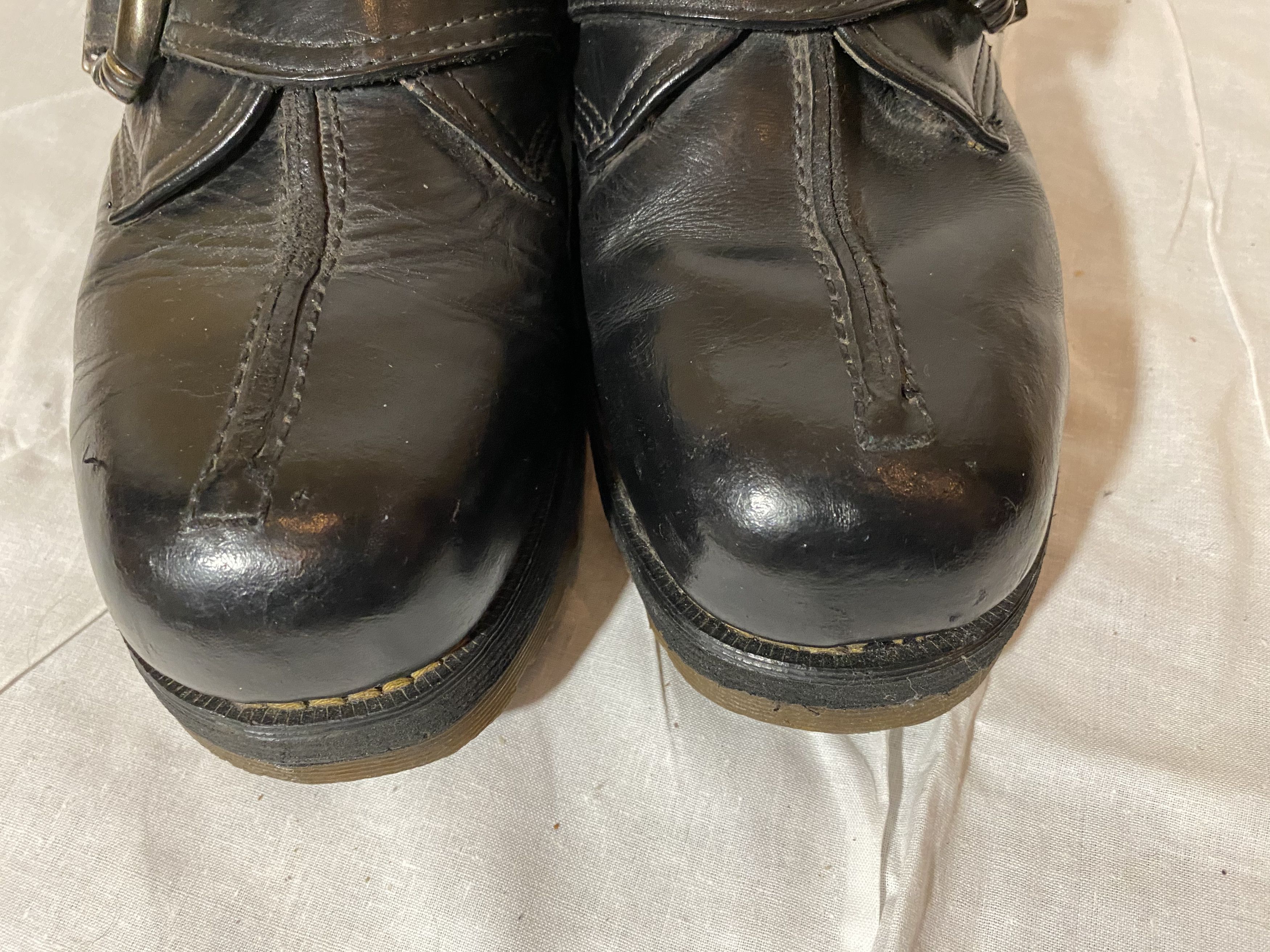 Vintage 90s Dr Martens Buckle Steel Toe Made In England