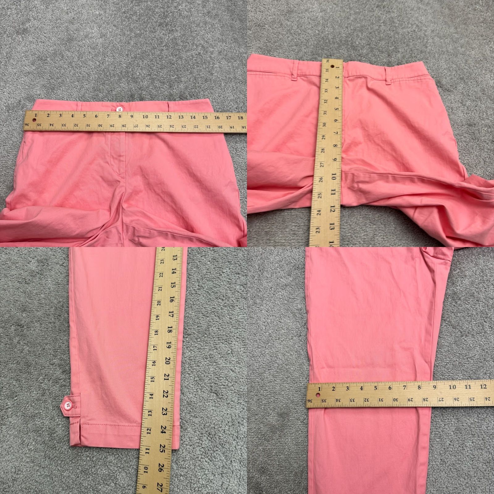 Talbots Talbots Pink Chino Ankle Pants Womens Size 6 Button Cuff Cotton 32x25 Size 28" / US 6 / IT 42 - 8 Thumbnail