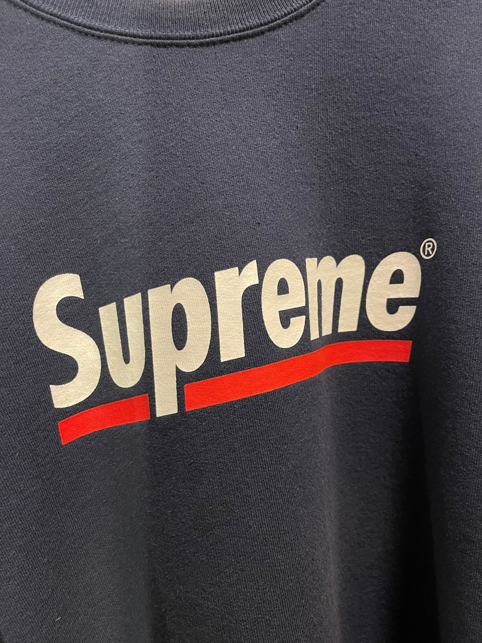 Supreme Supreme Crewneck Longsleeve Navy Size US XL / EU 56 / 4 - 3 Thumbnail