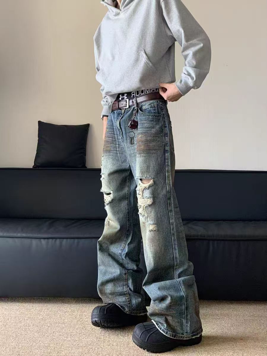 Japanese Brand × Jean Vintage Wasteland Dirty Dye Denim Trousers Size US 34 / EU 50 - 3 Thumbnail