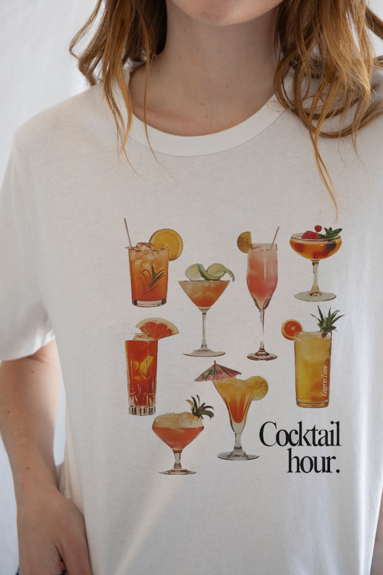 Designer × Vintage Cocktail Hour Collage Tee | Vintage-Inspired Graphic T-Shirt Size S / US 4 / IT 40 - 1 Thumbnail