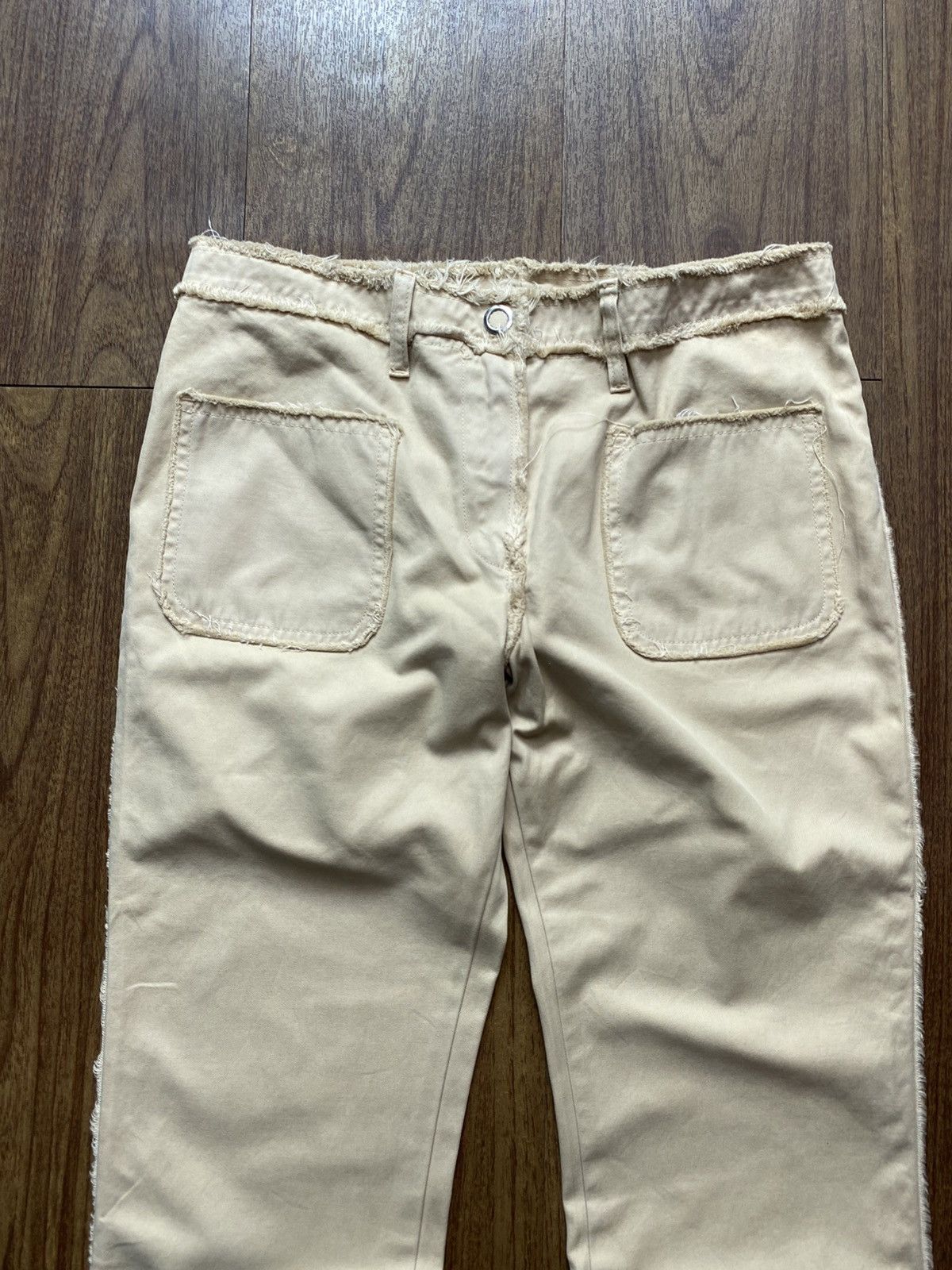 Maison Margiela MM6 by Maison Margiela Inside Out Distressed Flared Pants Size US 30 / EU 46 - 3 Thumbnail
