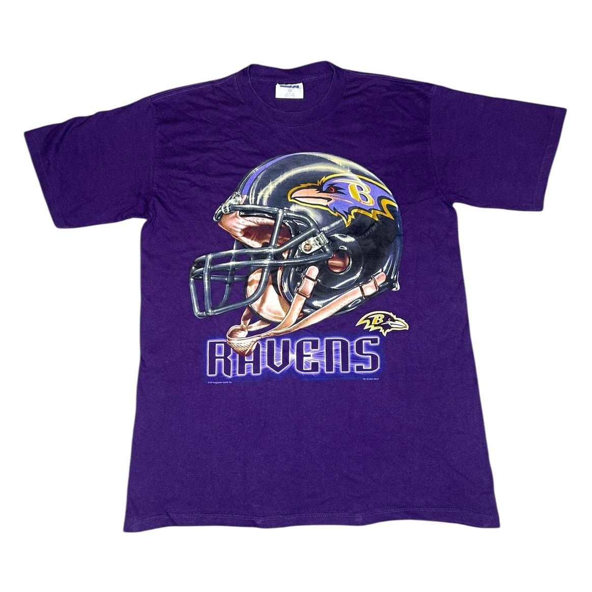 NFL × Vintage Vintage Baltimore Ravens Big Helmet NFL T-Shirt Size US L / EU 52-54 / 3 - 1 Thumbnail