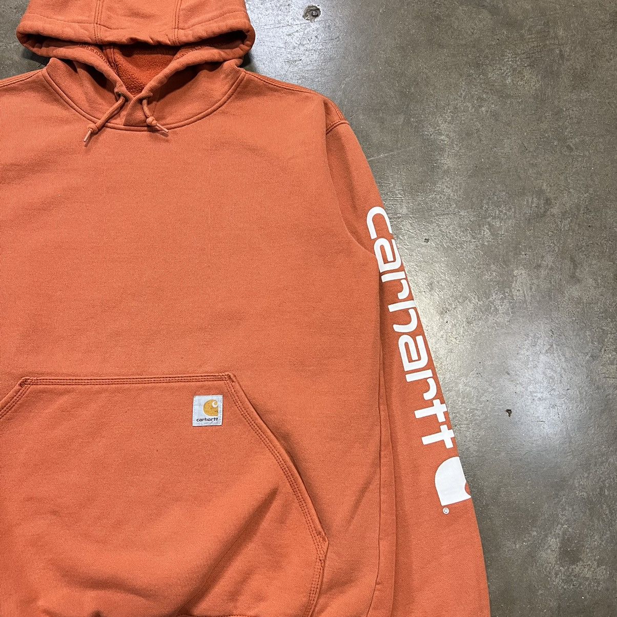 Carhartt × Vintage Vintage Carhartt Hoodie Sweatshirt Spell Out Workwear Size US M / EU 48-50 / 2 - 3 Thumbnail