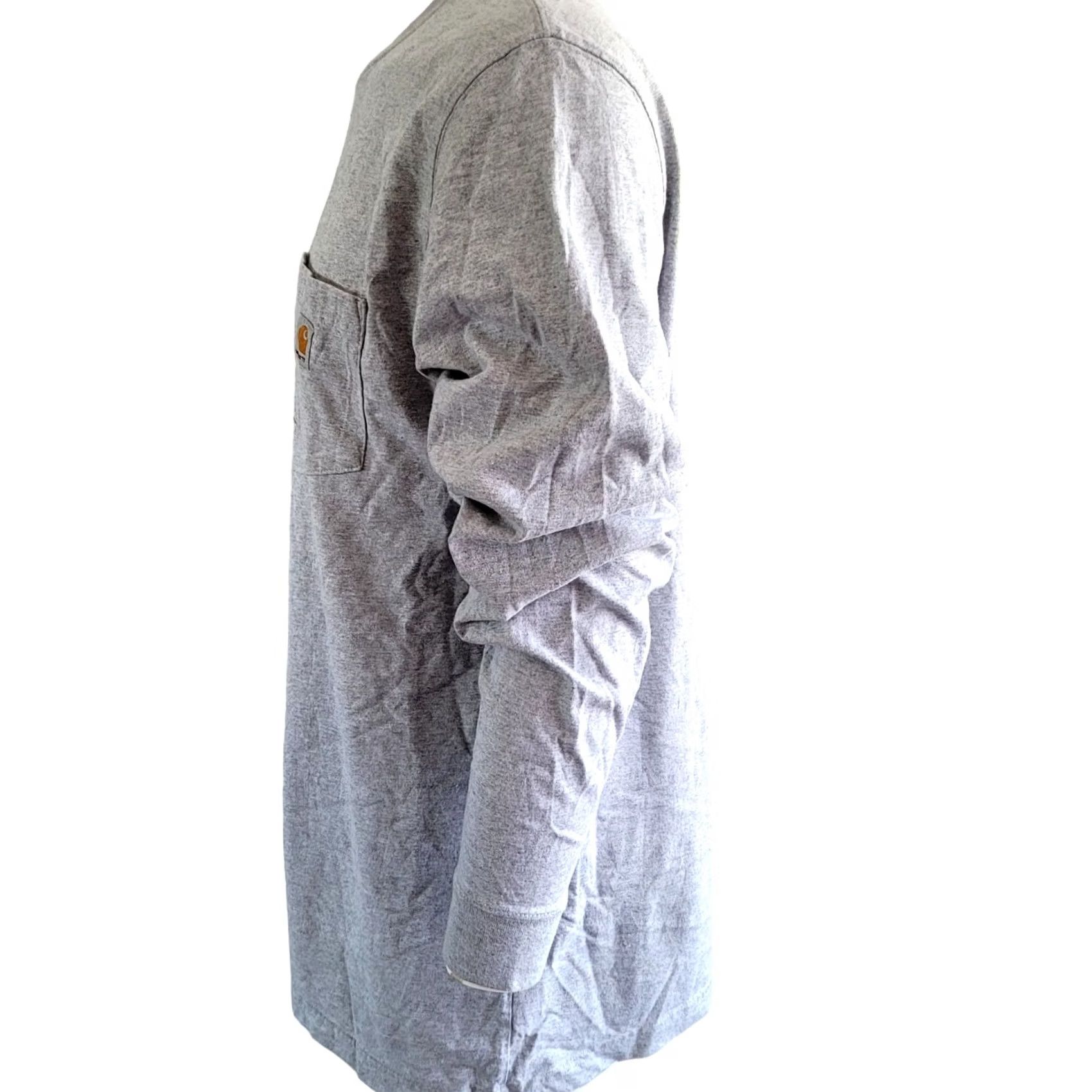Carhartt VINTAGE Carhartt T-Shirt Mens Long Sleeve L Tall Original Heather Grey Size US L / EU 52-54 / 3 - 3 Thumbnail