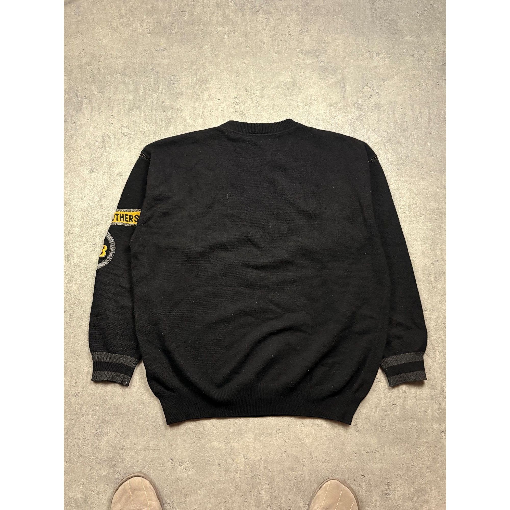 Iceberg Iceberg Mens Black Knit Crewneck Sweater With Soul Brothers Size US L / EU 52-54 / 3 - 4 Thumbnail