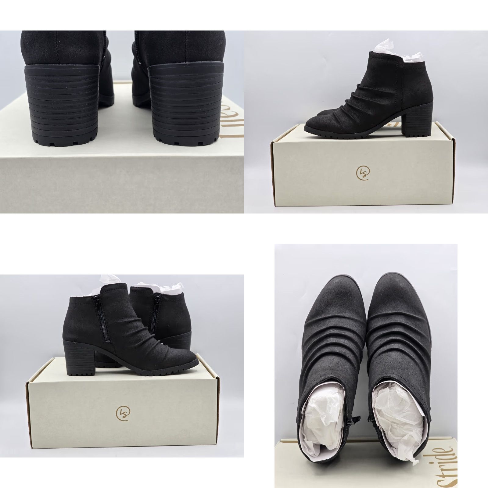 LifeStride Maeve Ankle Boot Black Tumbled - Sz 5 M Women's Shoes - US 5 Flat Heel Lifestride Maeve Ankle Boot