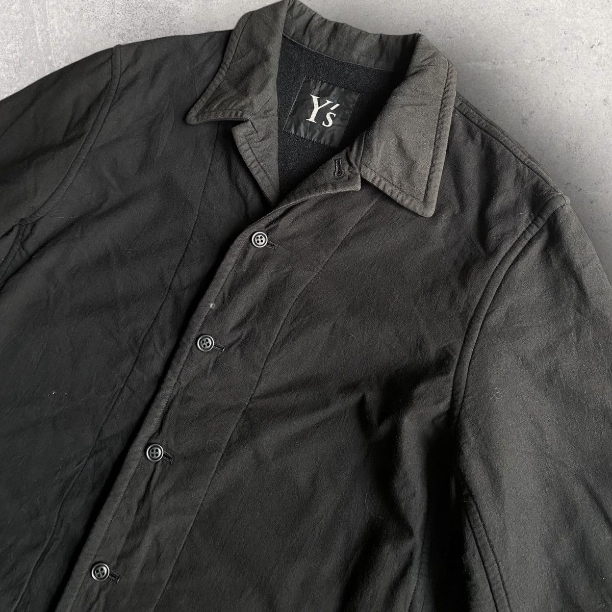 Yohji Yamamoto Y’s Wool Lined Open Collar Jacket Size US M / EU 48-50 / 2 - 1 Thumbnail