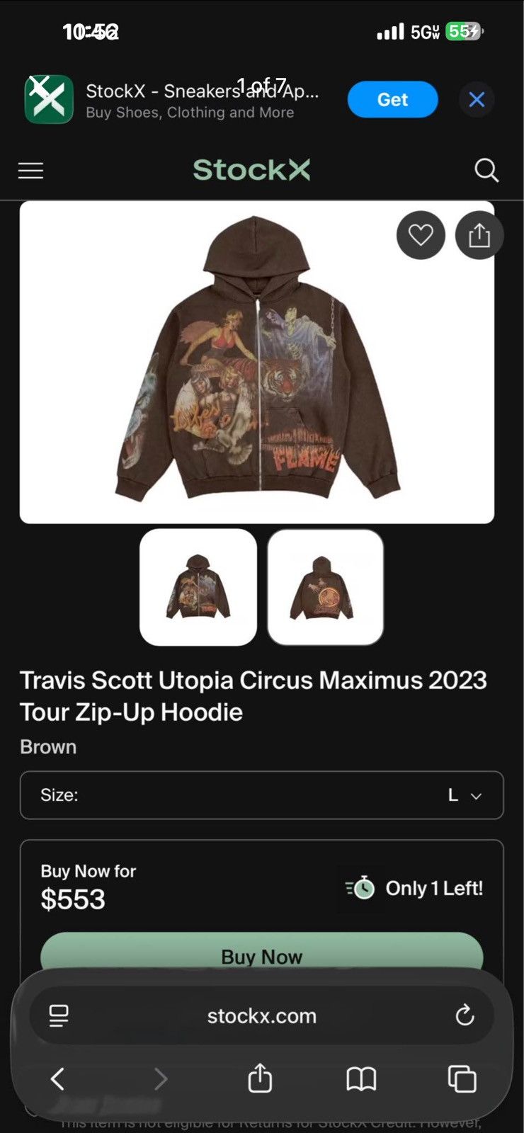 Travis Scott Travis Scott Concert Merch XXL Size US XXL / EU 58 / 5 - 6 Thumbnail