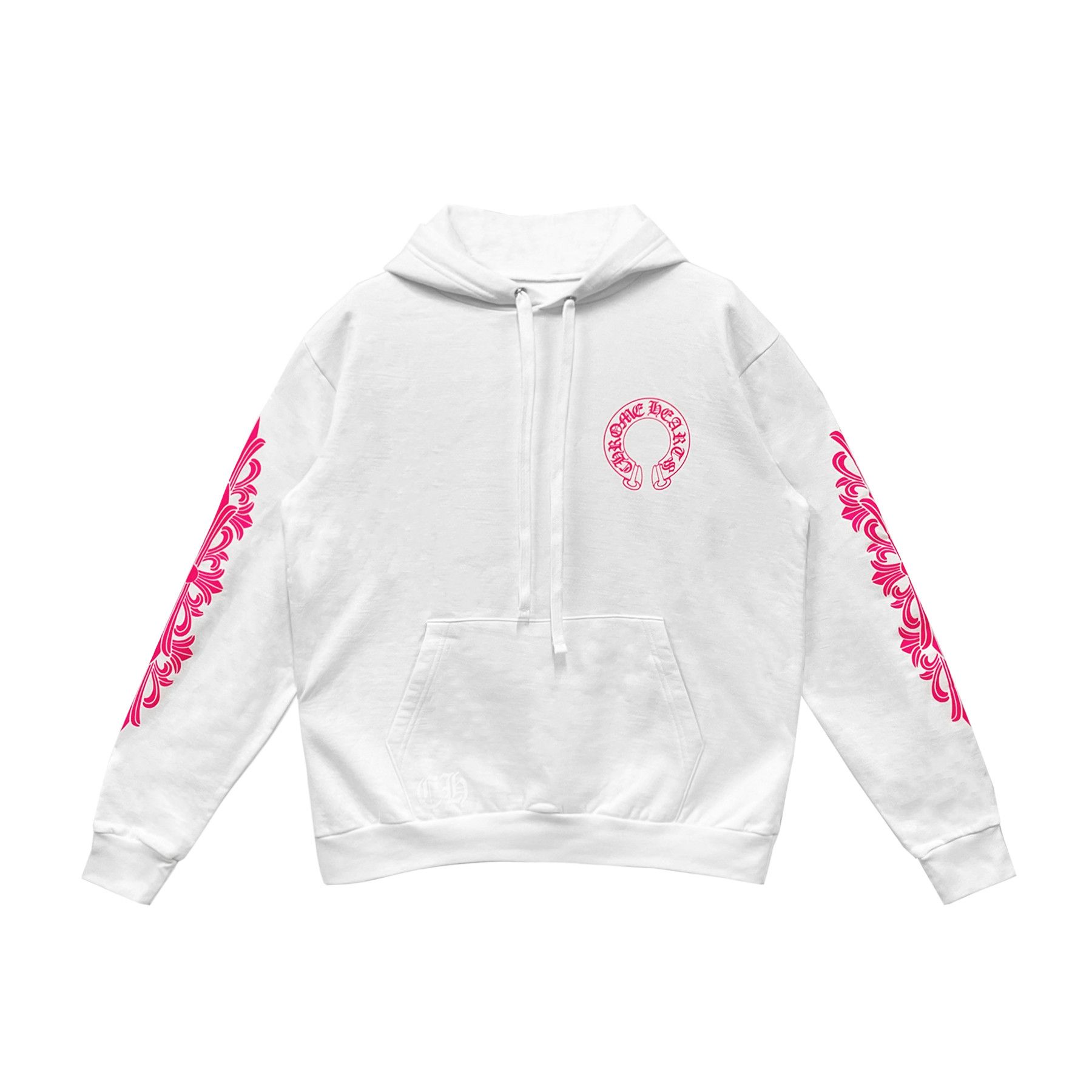 Chrome Hearts Chrome Hearts Pink Horseshoe Floral Sleeve Pullover Hoodie Size S / US 4 / IT 40 - 2 Thumbnail