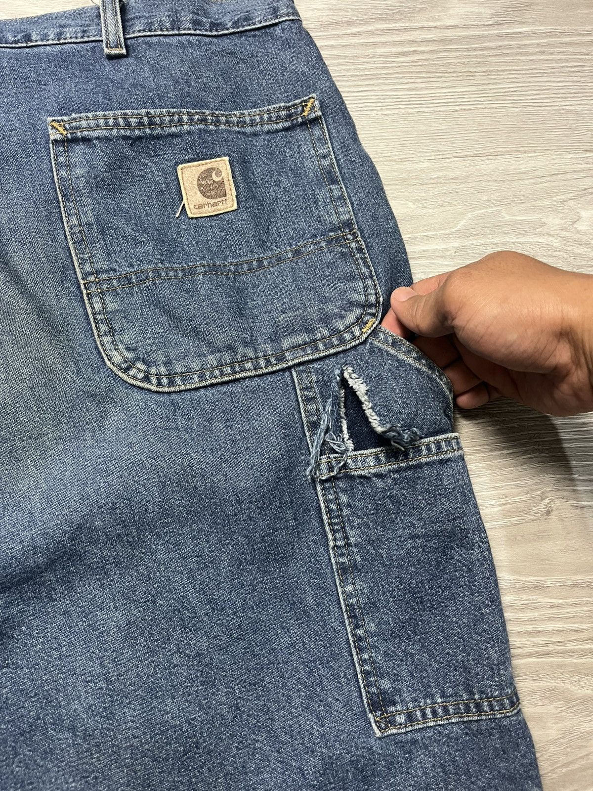 Carhartt Faded Denim Vintage Carhartt Short Carpenter Pants Size US 40 / EU 56 - 4 Thumbnail
