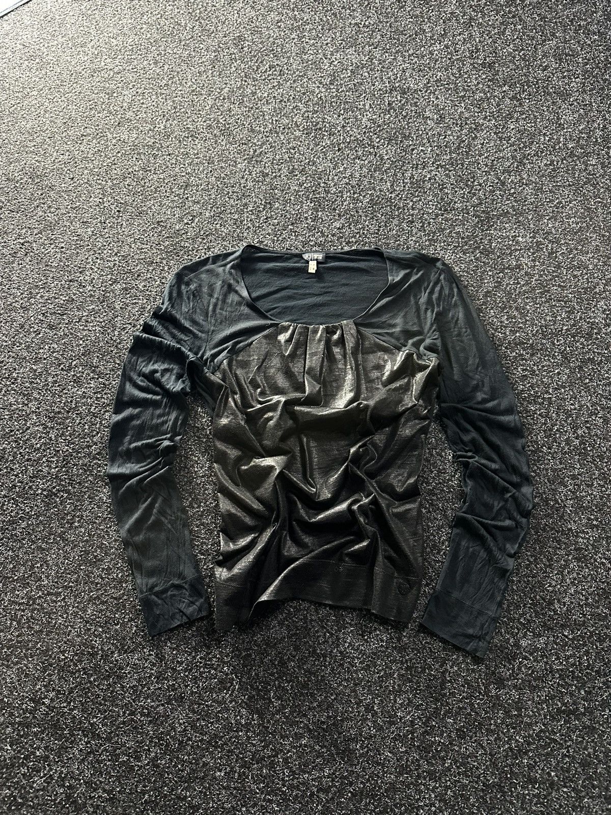 Armani × Giorgio Armani 🚨 ARMANI JEANS VINTAGE AVANT-GARDE LONGSLEEVE ARHIVE Y2K Size M / US 6-8 / IT 42-44 - 1 Thumbnail