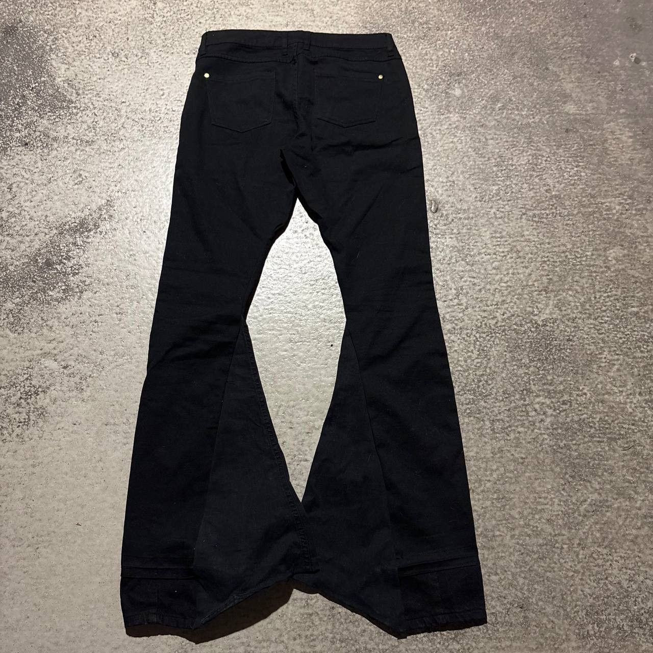 Japanese Brand Custom Black Baggy Distressed Jeans Painted Wide Leg Size US 31 - 2 Thumbnail