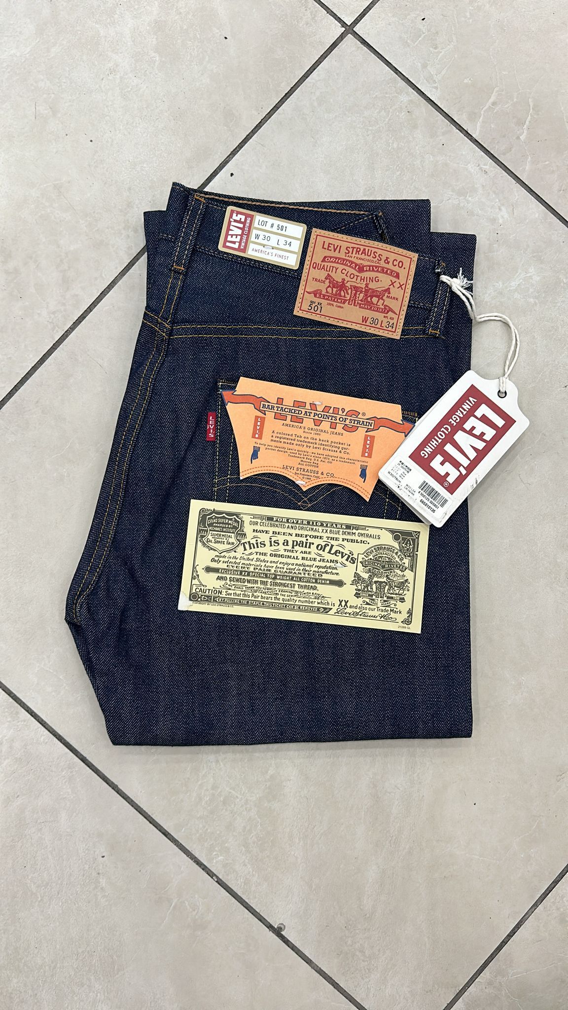 Levi's Vintage Clothing LVC Levi's Vintage Clothing 1966 501XX BigE Selvedge Jeans Size US 30 / EU 46 - 1 Thumbnail