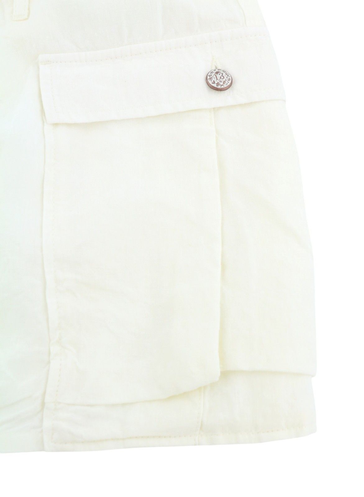 R13 BUBBLE SKORT 28 White Linen Patch Shorts 90036 Size 28" / US 6 / IT 42 - 6 Thumbnail