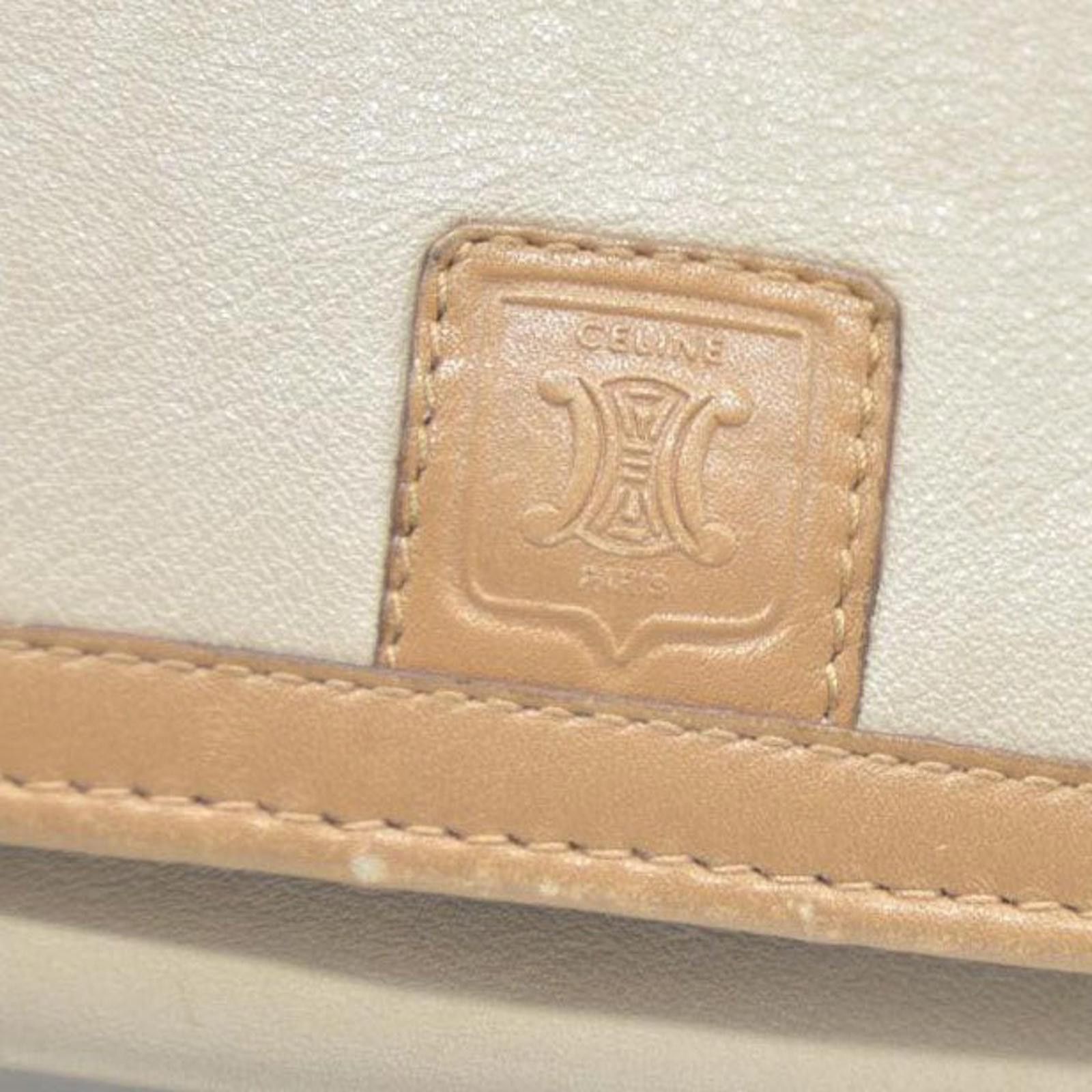 Celine CELINE Macadam Leather Long Bifold Wallet Beige Size ONE SIZE - 10 Thumbnail