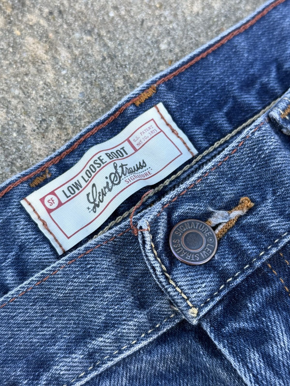 Levi's Vintage 00‘s Levi’s Signature Baggy Wash Jeans Size US 38 / EU 54 - 5 Thumbnail