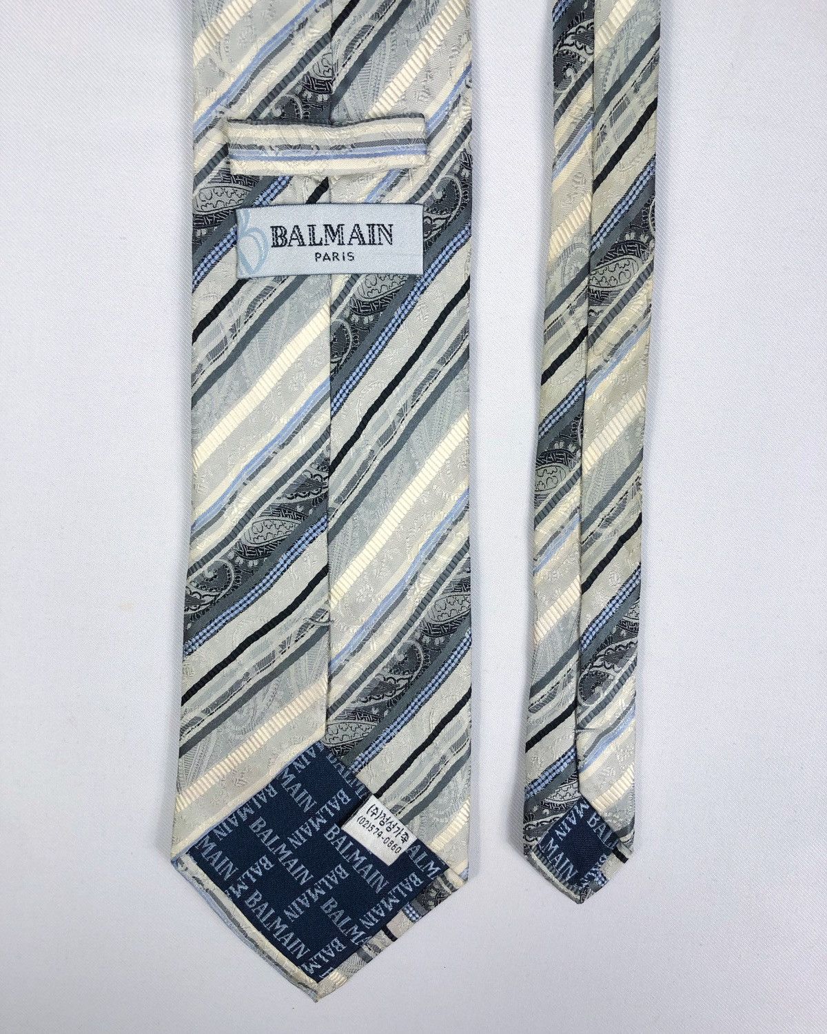 Balmain Rare Balmain Silk Tie Size ONE SIZE - 4 Thumbnail