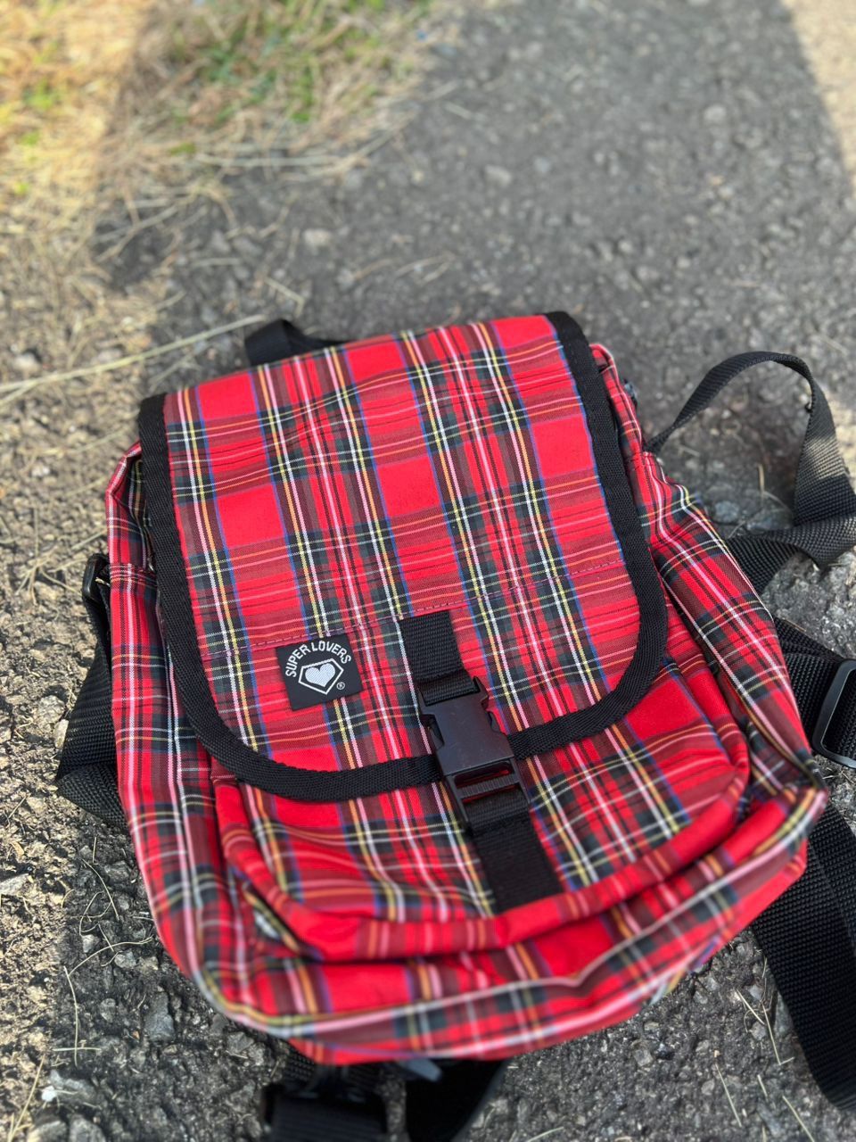 Japanese Brand Super Lover 2Way Checker Bag💼 Size ONE SIZE - 3 Thumbnail