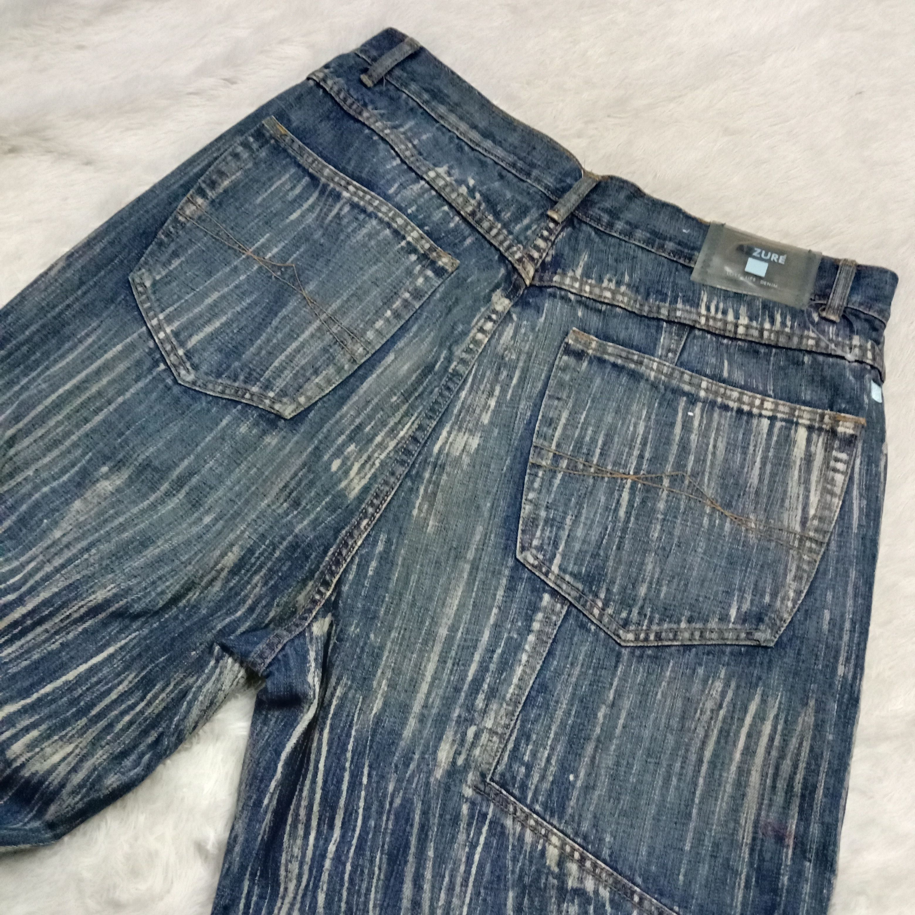 Japanese Brand Y2K Azzure Perfect Fit Disstressed Denim Size US 36 / EU 52 - 4 Thumbnail