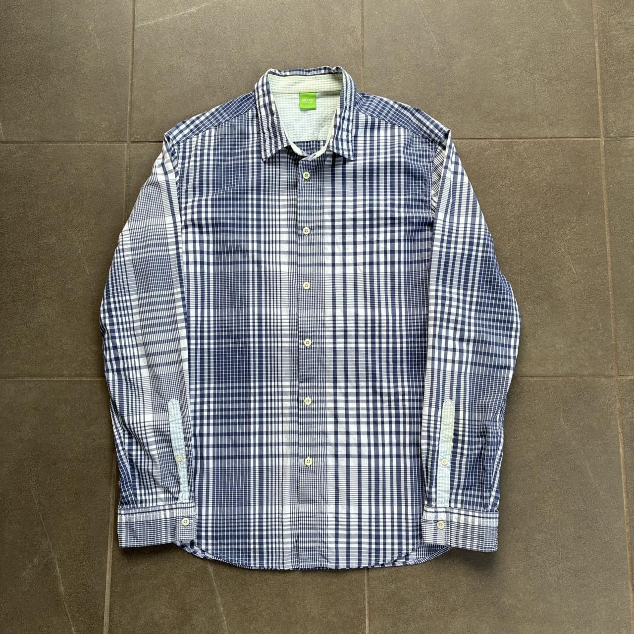 Hugo Boss Hugo Boss green label check pattern button up shirt Size US XL / EU 56 / 4 - 1 Thumbnail