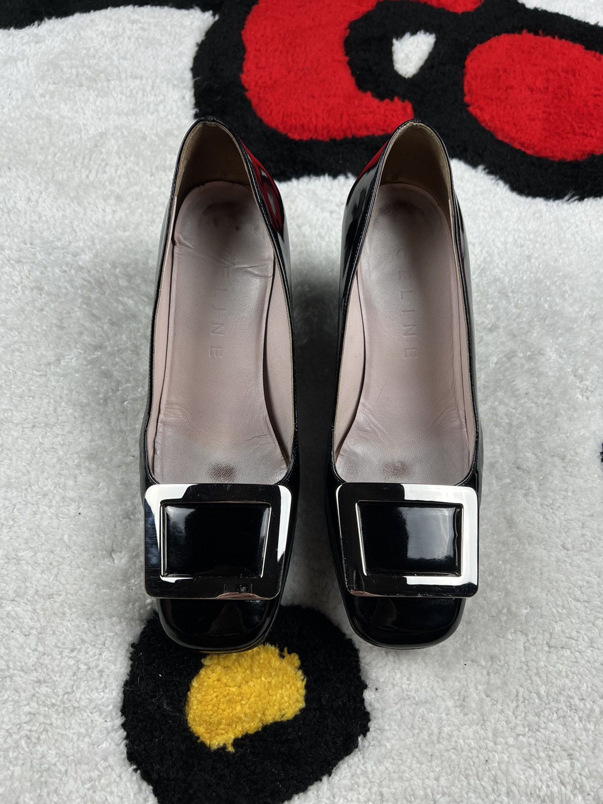Celine Vintage Celine Luxury Italy Leather Black Pumps Y2K Heels Size US 6 / IT 36 - 2 Thumbnail