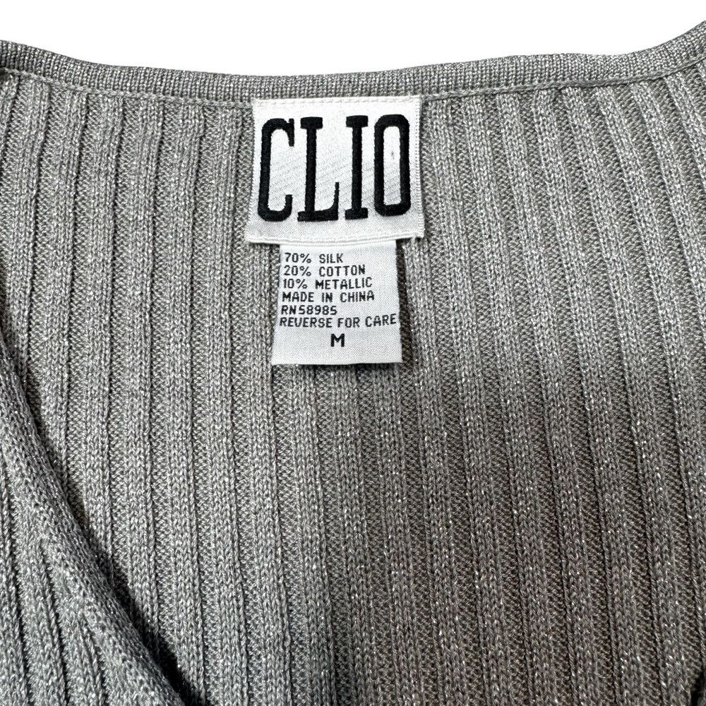 Other Vintage Clio Silk Knit Sparkle Long Sleeve Cardigan Size M Size M / US 6-8 / IT 42-44 - 6 Thumbnail