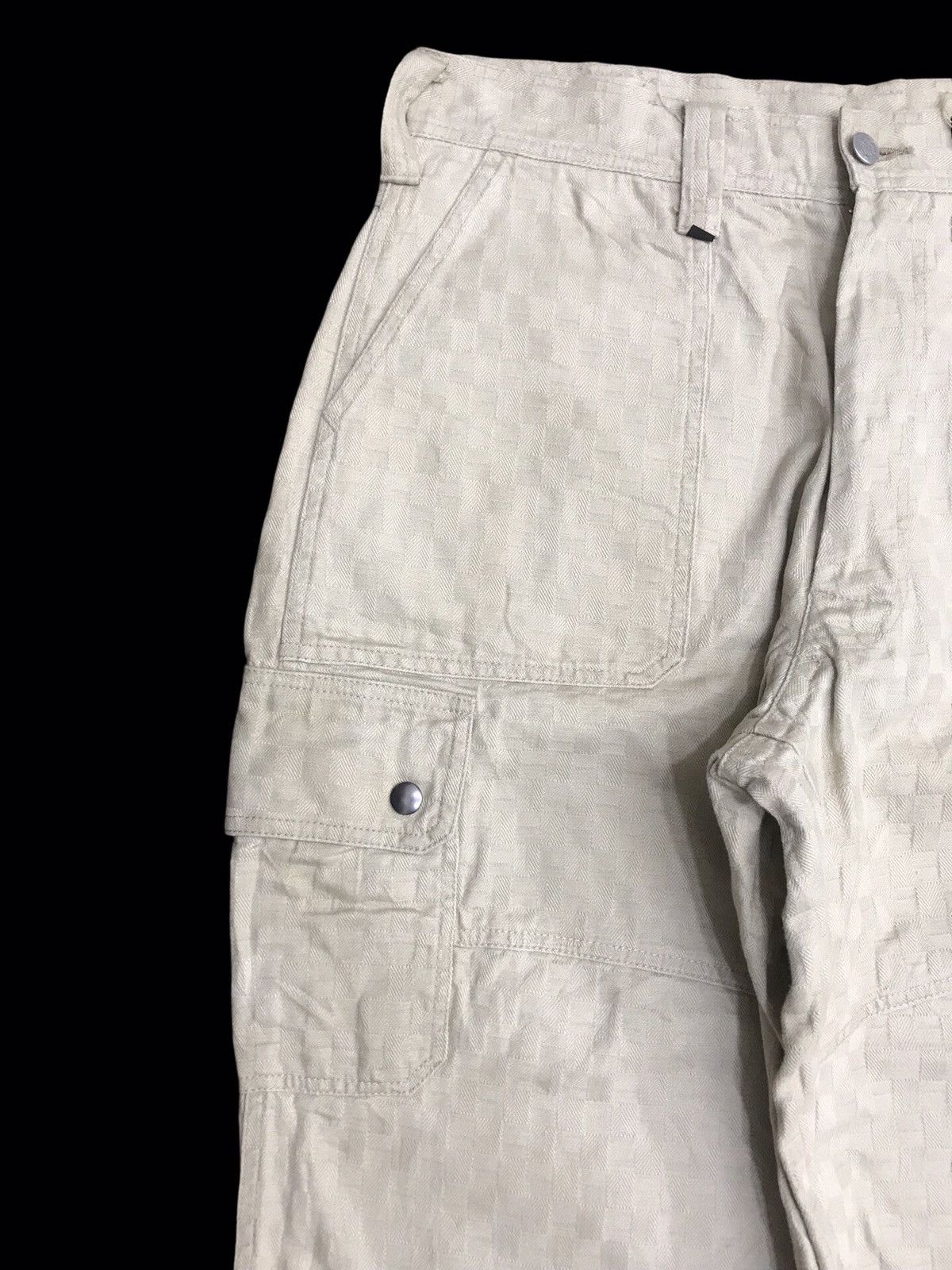 Designer × Japanese Brand Japanese Brand Beautiful Fabric Baggy Cargo Pant Size US 33 - 3 Thumbnail